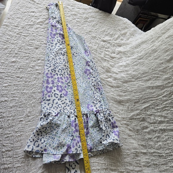 Slate & Wayne Mini Dress Womens Size XS Sleeveless Cheetah Tiered Flowy Party - Picture 15 of 16